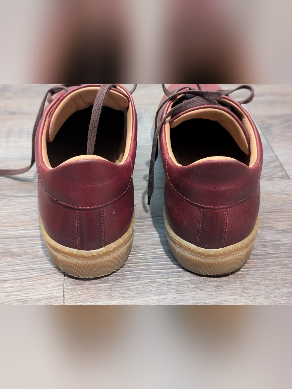 Goral and Son Low Top Leather Sneaker Burgandy-Brown Color - May Run Small - Picture 3 of 16